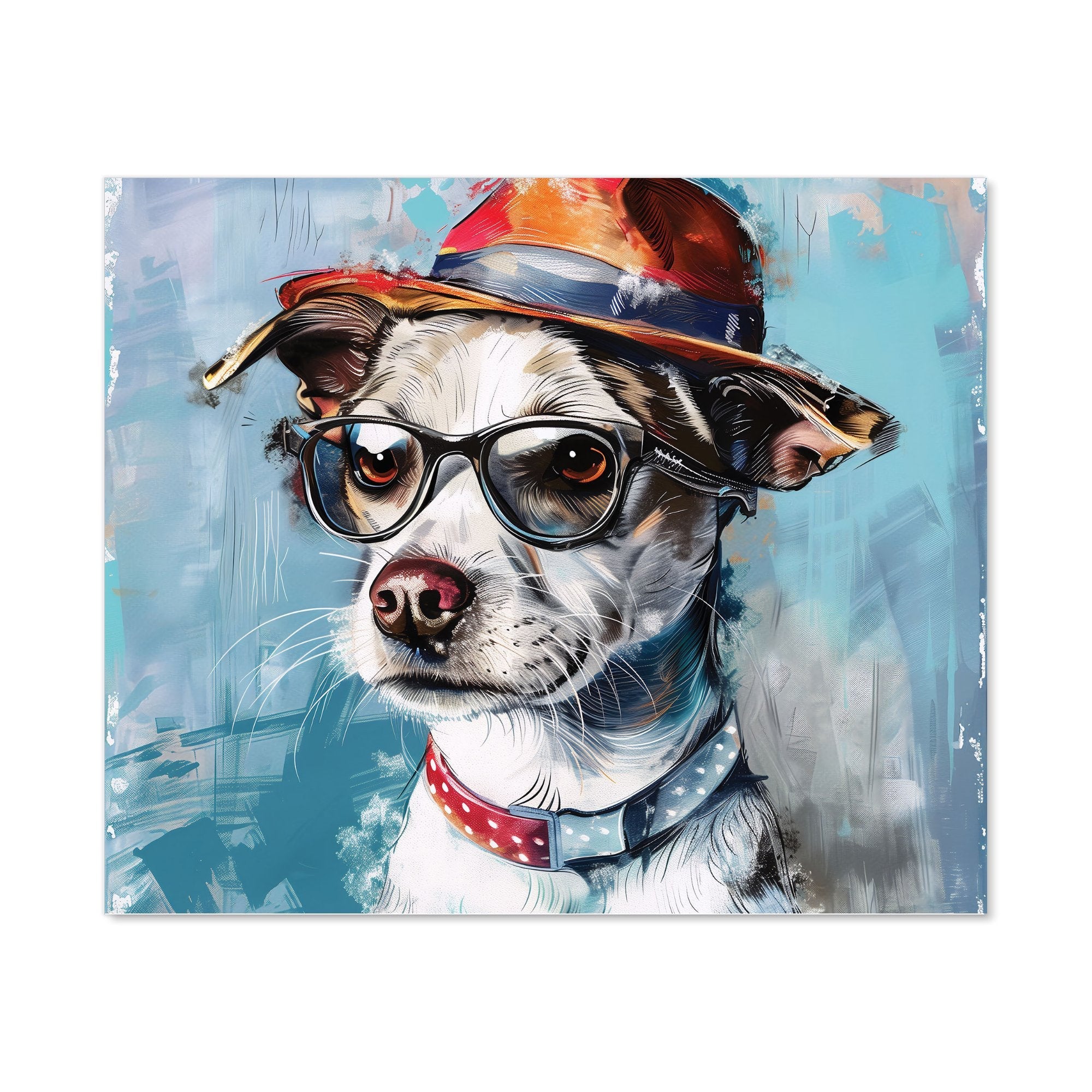 Quirky Pup with a Fedora Kitchen Splashback
