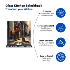 Busker's Melody and the Cat Kitchen Splashback
