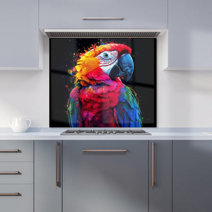 Vivid Parrot in a Splash of Colour Kitchen Splashback