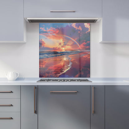 Rainbow Reflection on the Shore Kitchen Splashback