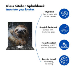 Gleeful Sloth Splashart Kitchen Splashback