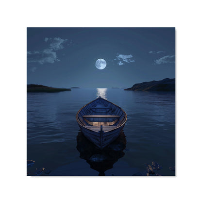 Moonlit Serenity on Quiet Waters Kitchen Splashback