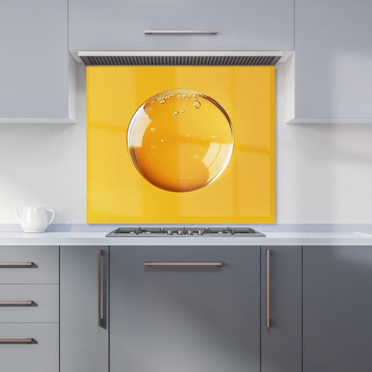 Solitary Yellow Bubble: A Closer Look Kitchen Splashback