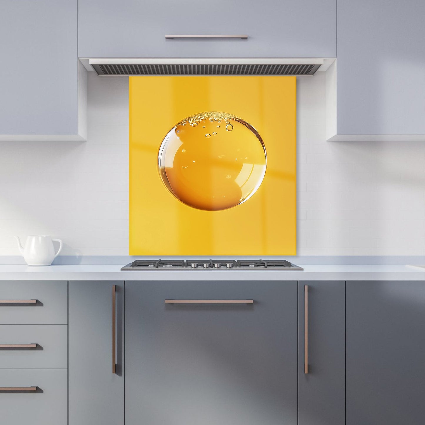 Solitary Yellow Bubble: A Closer Look Kitchen Splashback