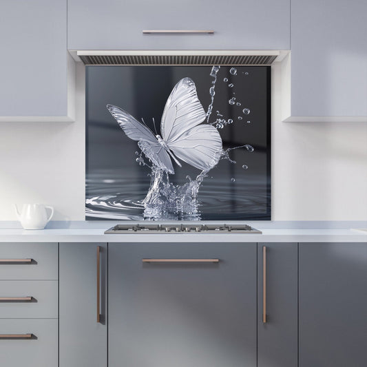 Crystal Butterfly Water Dance Kitchen Splashback