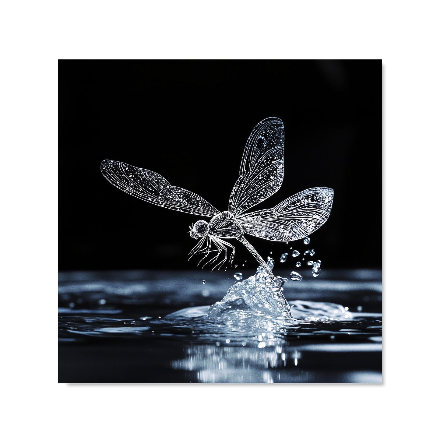 Glistening Dragonfly Lift-Off Kitchen Splashback