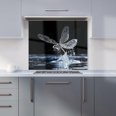 Glistening Dragonfly Lift-Off Kitchen Splashback