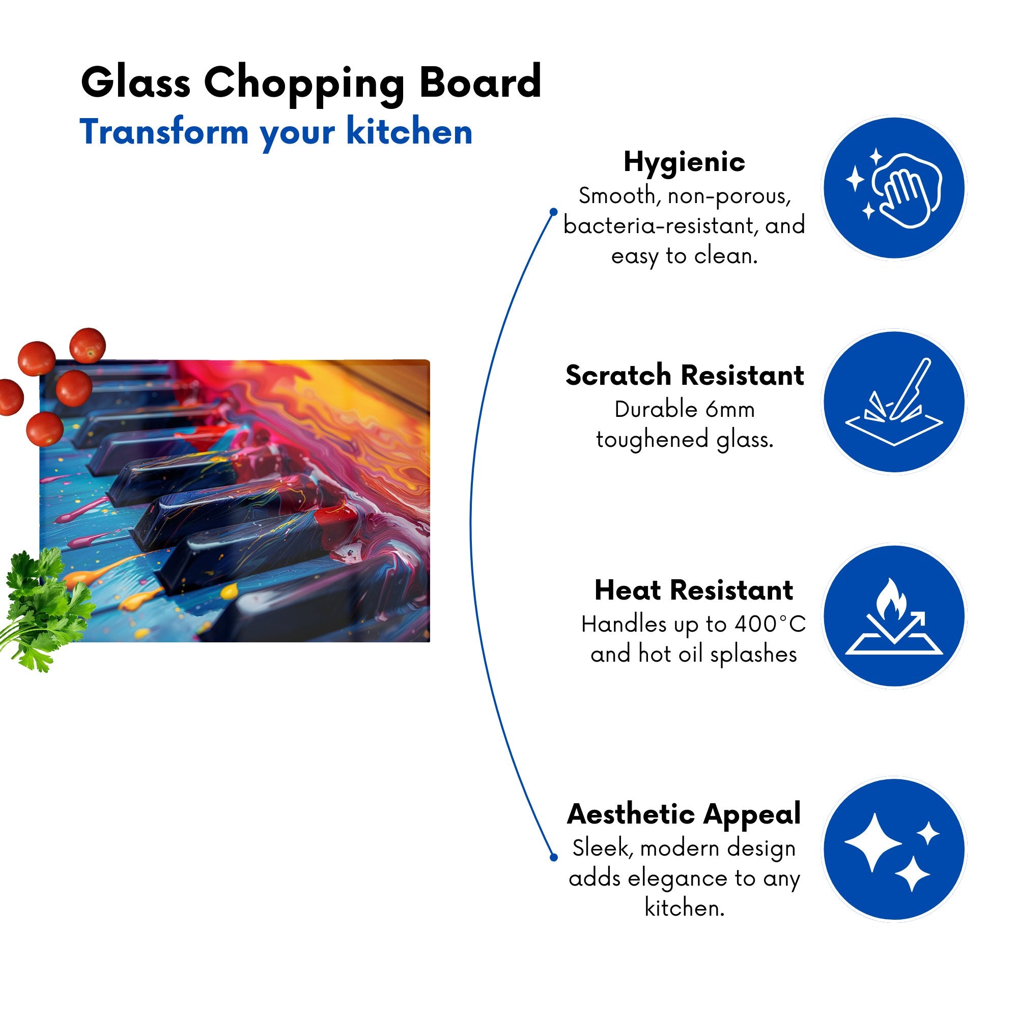 Colorful Melody: A Piano'S Dream Chopping Board