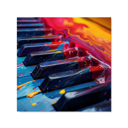 Colorful Melody: A Piano's Dream Kitchen Splashback