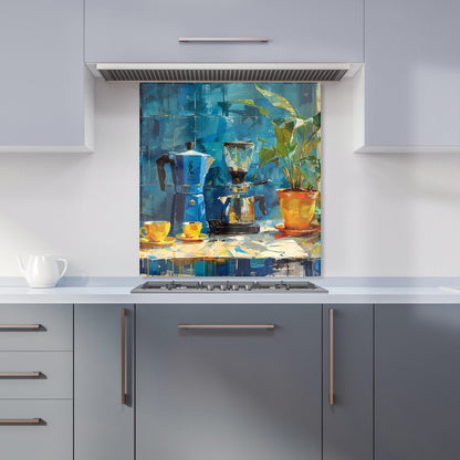 Morning Coffee: A Painterly View Kitchen Splashback