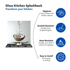 Splashing Coconut: A Fluid Moment Kitchen Splashback