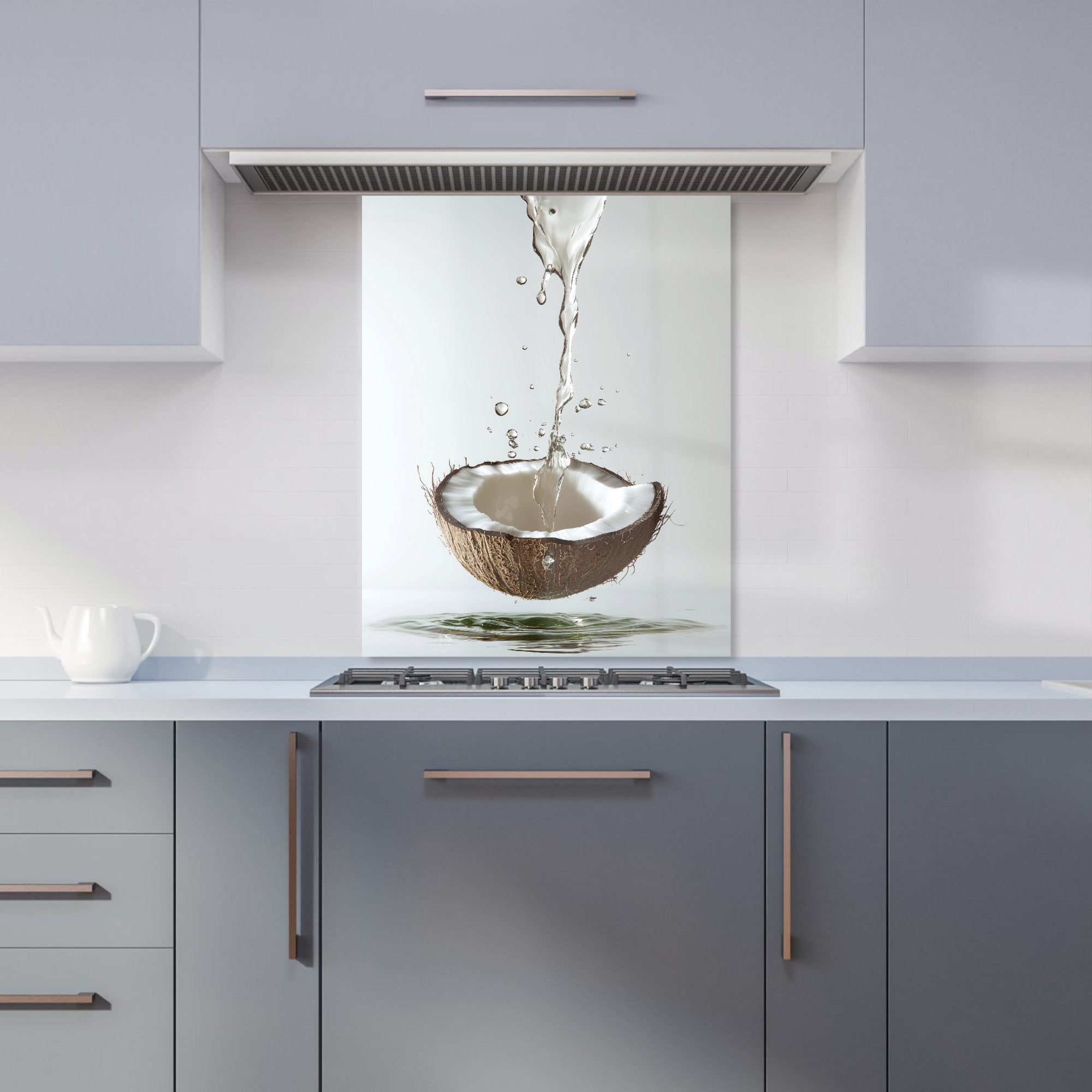 Splashing Coconut: A Fluid Moment Kitchen Splashback