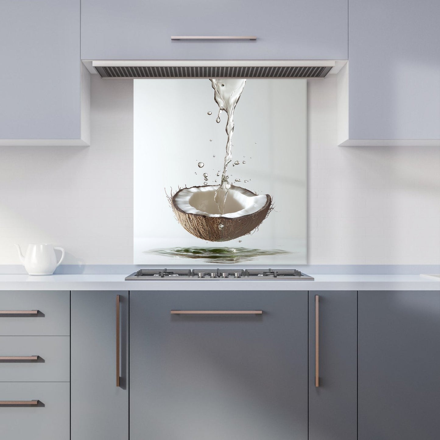 Splashing Coconut: A Fluid Moment Kitchen Splashback