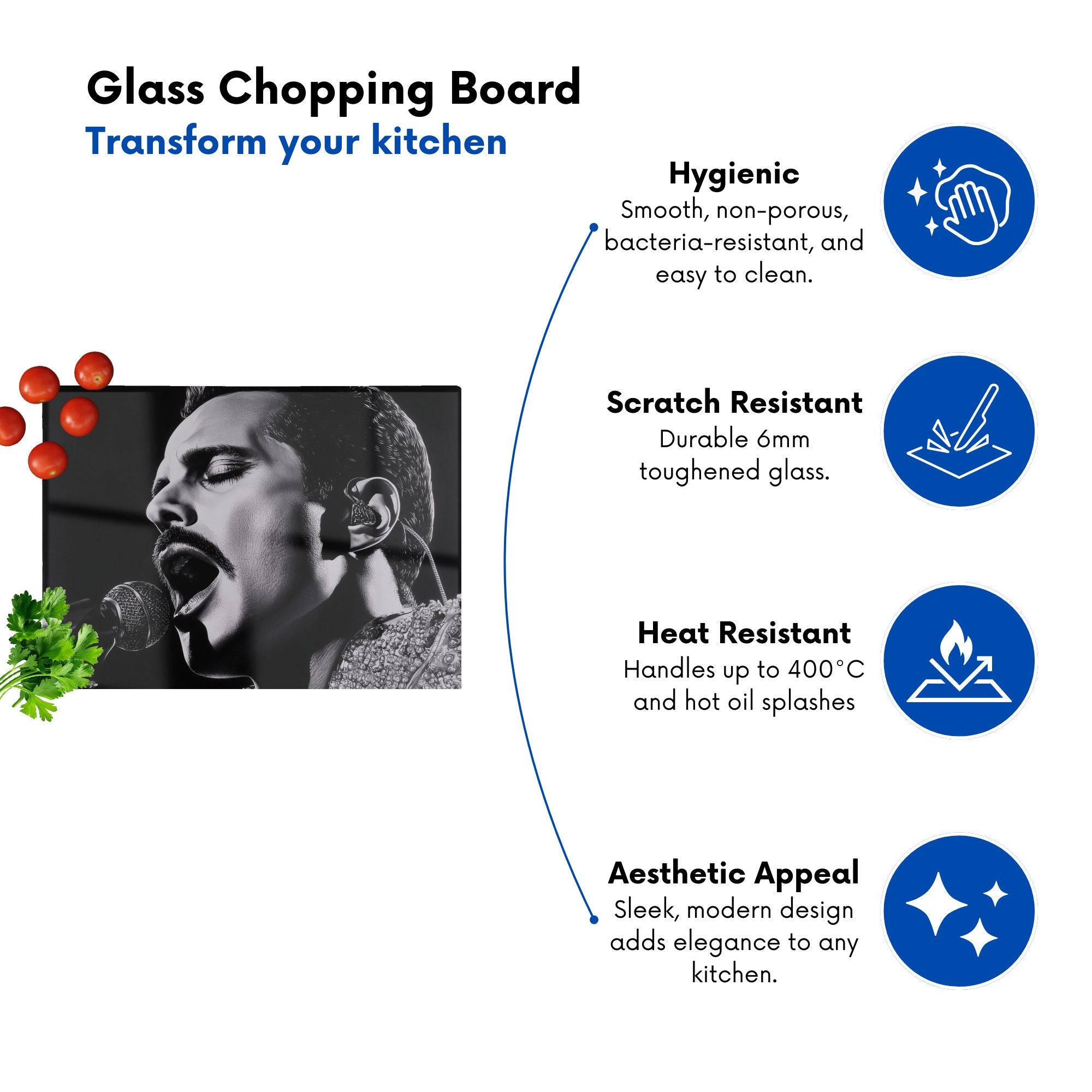 Spotlight On Freddie: A Captured Roar Chopping Board