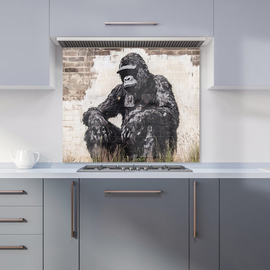 Urban Gorilla: Banksy-Inspired Street Art Kitchen Splashback