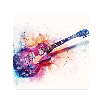 Cosmic Melody: Abstract Guitar Visions Kitchen Splashback