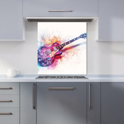 Cosmic Melody: Abstract Guitar Visions Kitchen Splashback