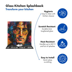 Psychedelic Portrait of Lennon Kitchen Splashback