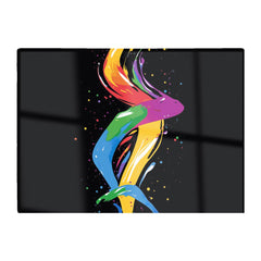 Vibrant Flow: Abstract Pride Fish Chopping Board