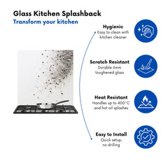 Glittering Tranquility: Pure White Kitchen Splashback