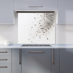 Glittering Tranquility: Pure White Kitchen Splashback
