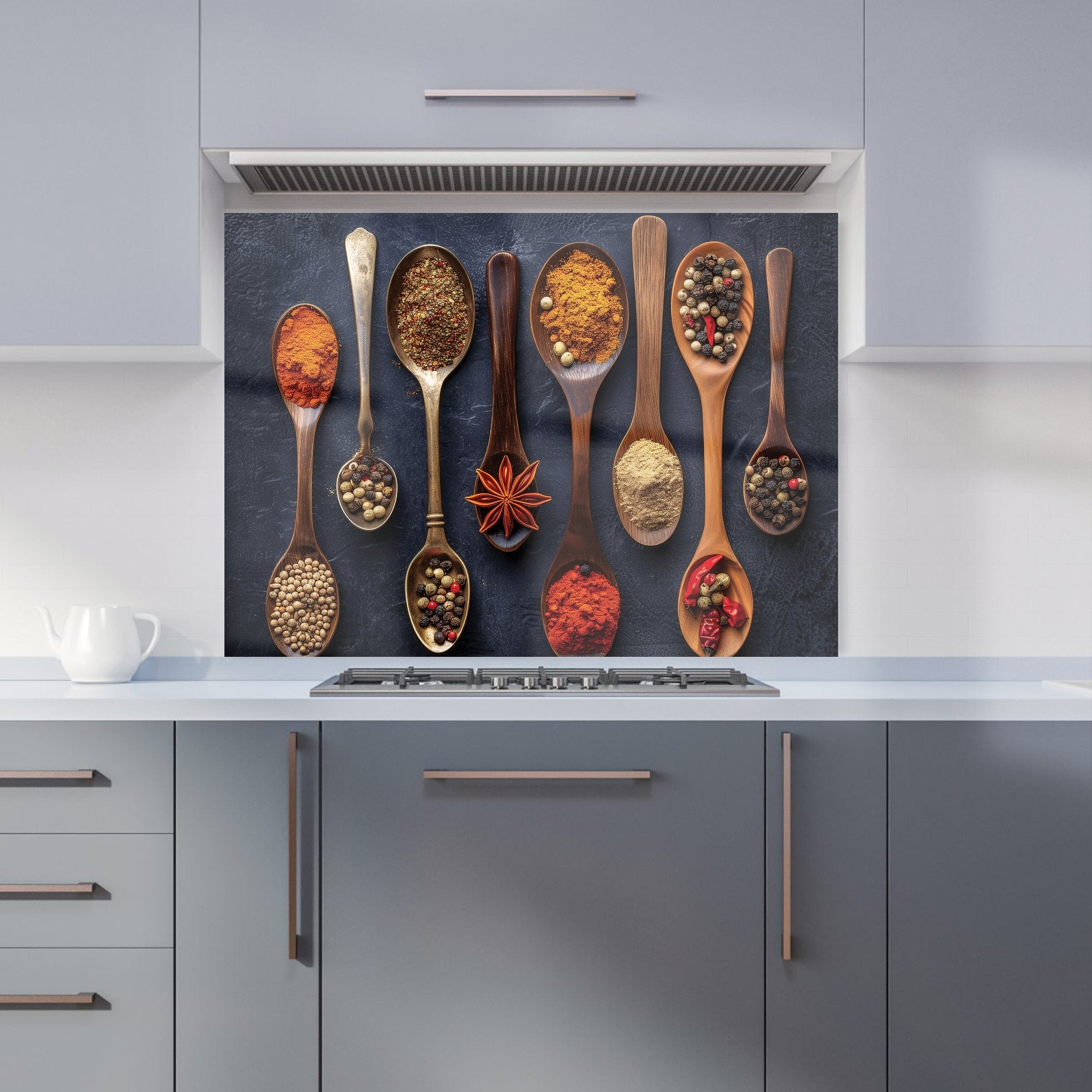 Spice Spectrum: Culinary Colors Kitchen Splashback
