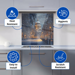Winter's Embrace at St. Paul's Kitchen Splashback