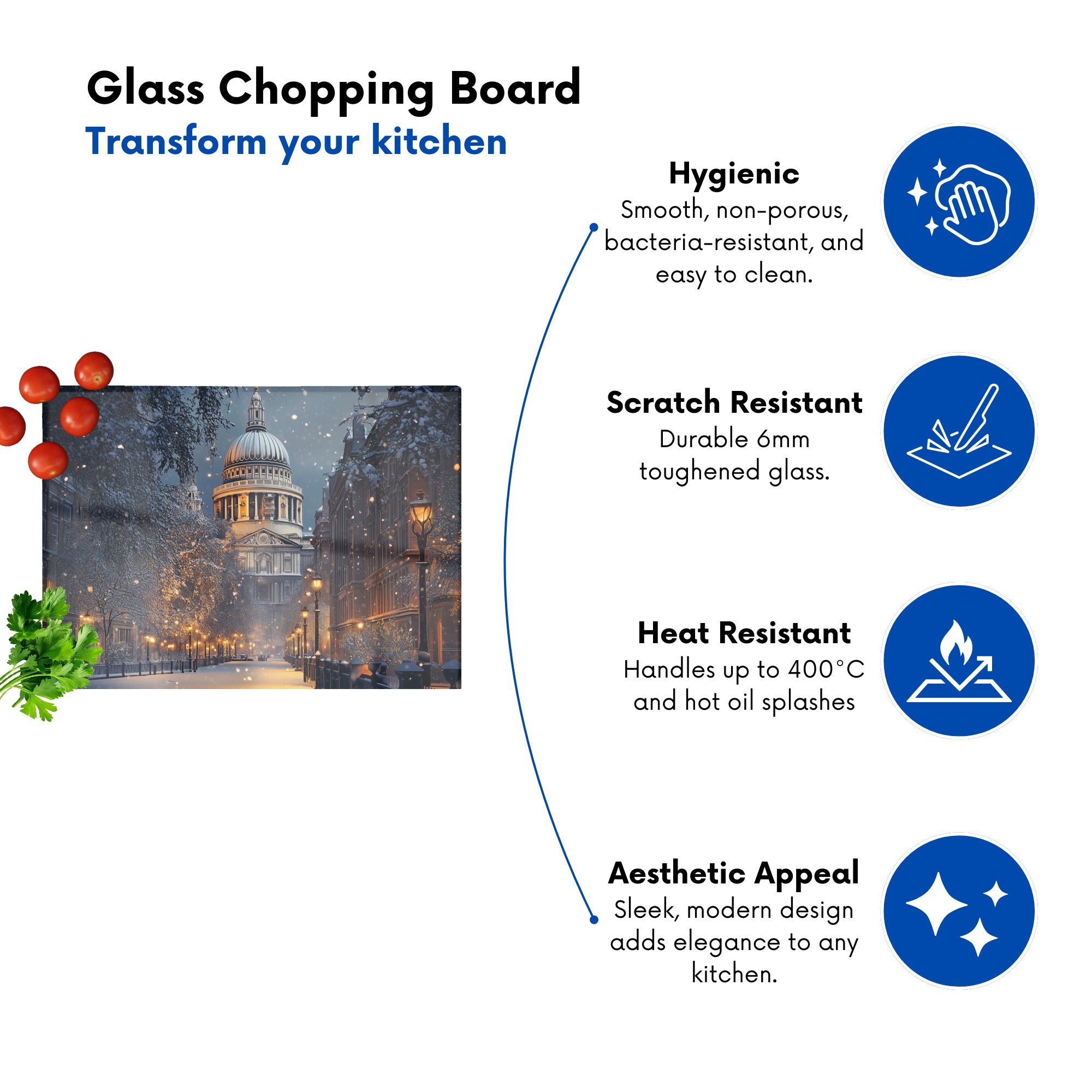 Winter'S Embrace At St. Paul'S Chopping Board