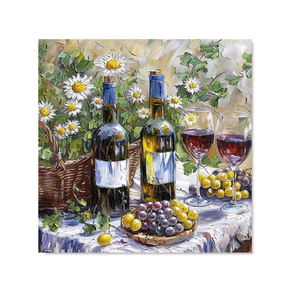 Vineyard Feast: Impressionist's Still Life Kitchen Splashback