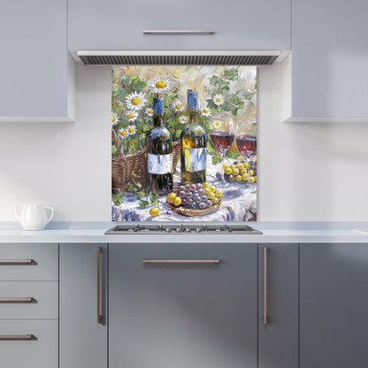 Vineyard Feast: Impressionist's Still Life Kitchen Splashback