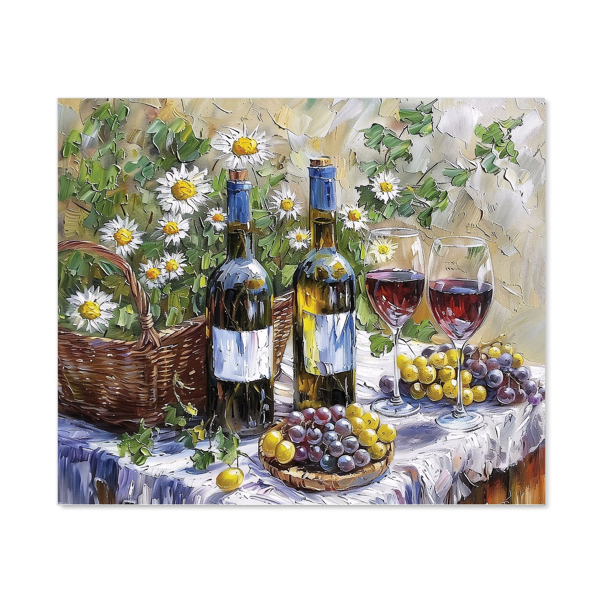Vineyard Feast: Impressionist's Still Life Kitchen Splashback