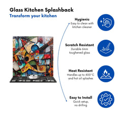 Melody of Shapes: Picasso's Instruments Kitchen Splashback