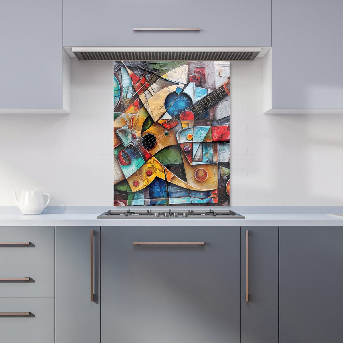 Melody of Shapes: Picasso's Instruments Kitchen Splashback