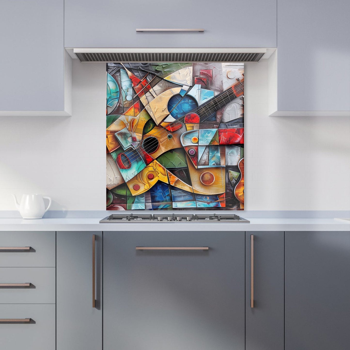 Melody of Shapes: Picasso's Instruments Kitchen Splashback