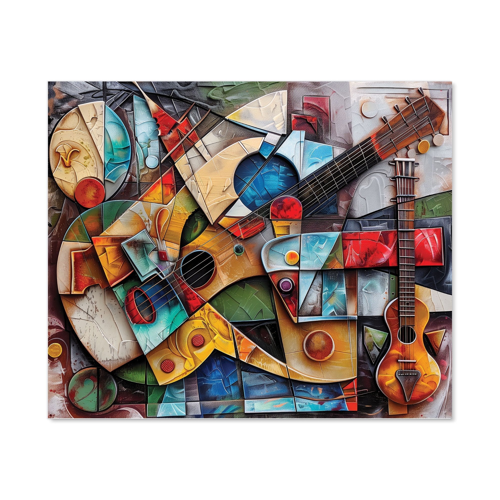 Melody of Shapes: Picasso's Instruments Kitchen Splashback