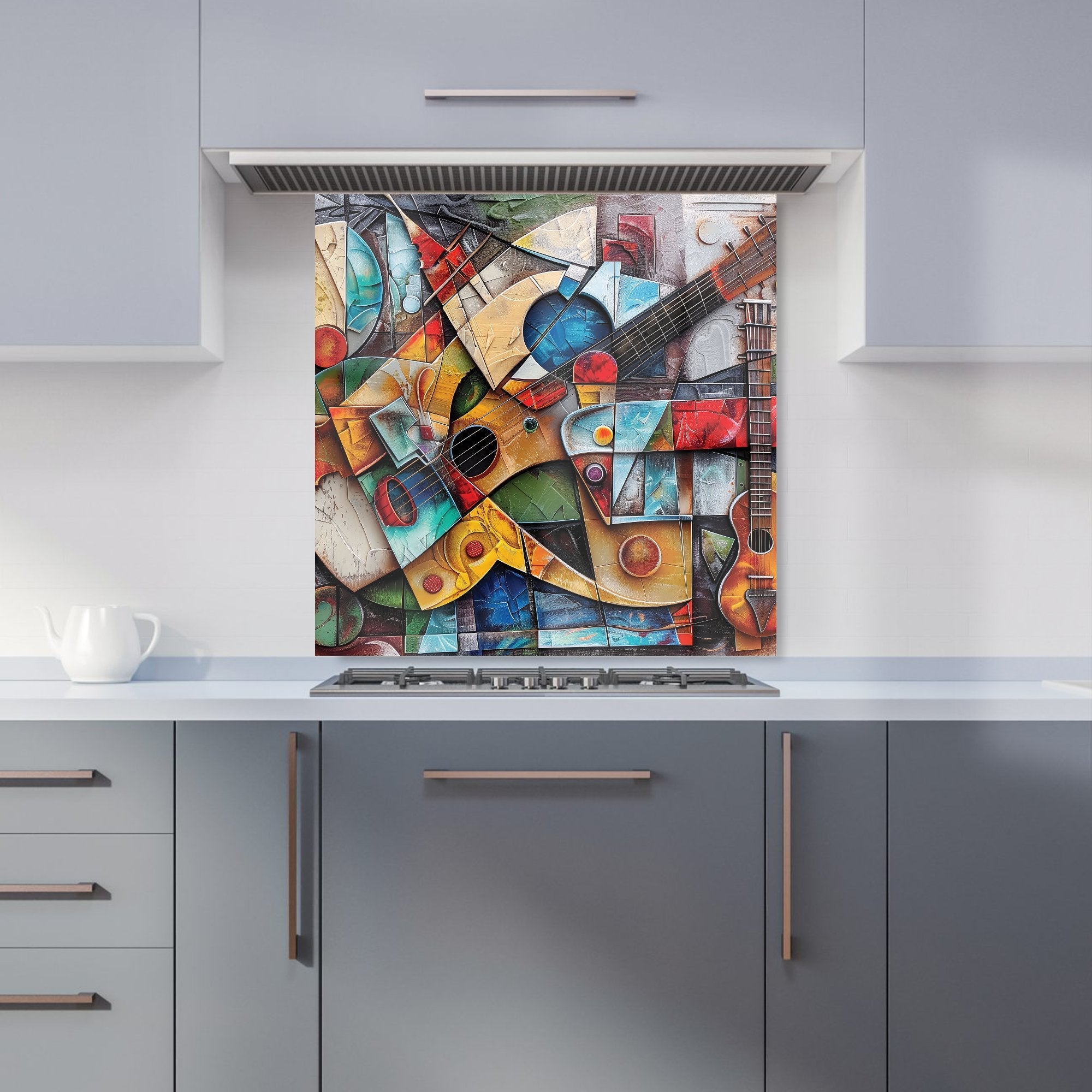 Melody of Shapes: Picasso's Instruments Kitchen Splashback