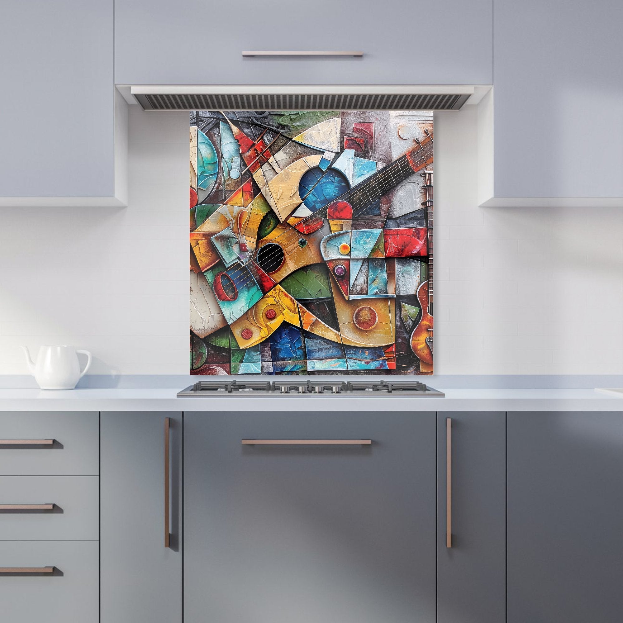 Melody of Shapes: Picasso's Instruments Kitchen Splashback