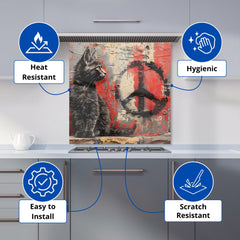 Urban Peace: A Banksy-Inspired Kitten Kitchen Splashback