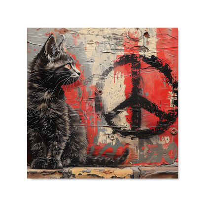 Urban Peace: A Banksy-Inspired Kitten Kitchen Splashback