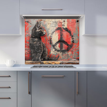 Urban Peace: A Banksy-Inspired Kitten Kitchen Splashback