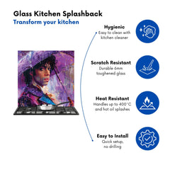 Purple Rain Tribute to Prince Kitchen Splashback