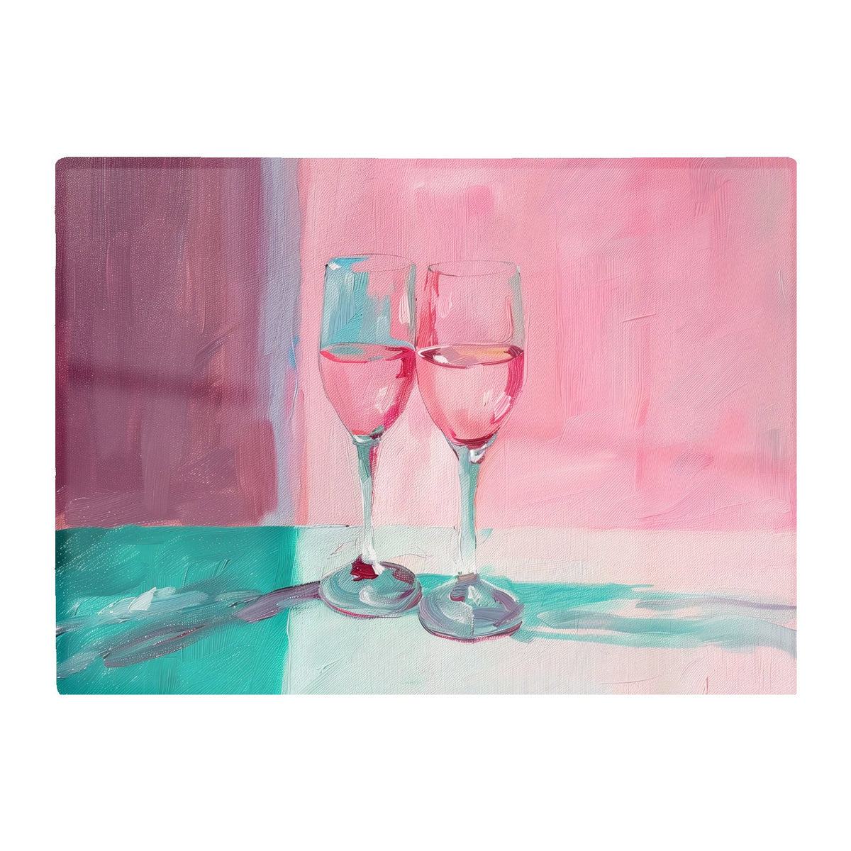 Romantic Evening: Champagne Toast Chopping Board