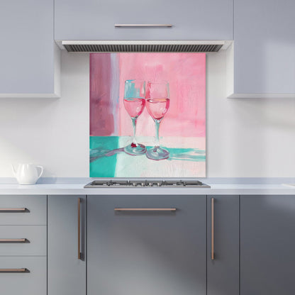 Romantic Evening: Champagne Toast Kitchen Splashback