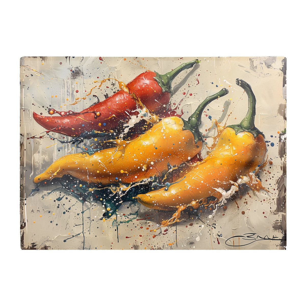 Vivid Burst: Pepper Splash Chopping Board