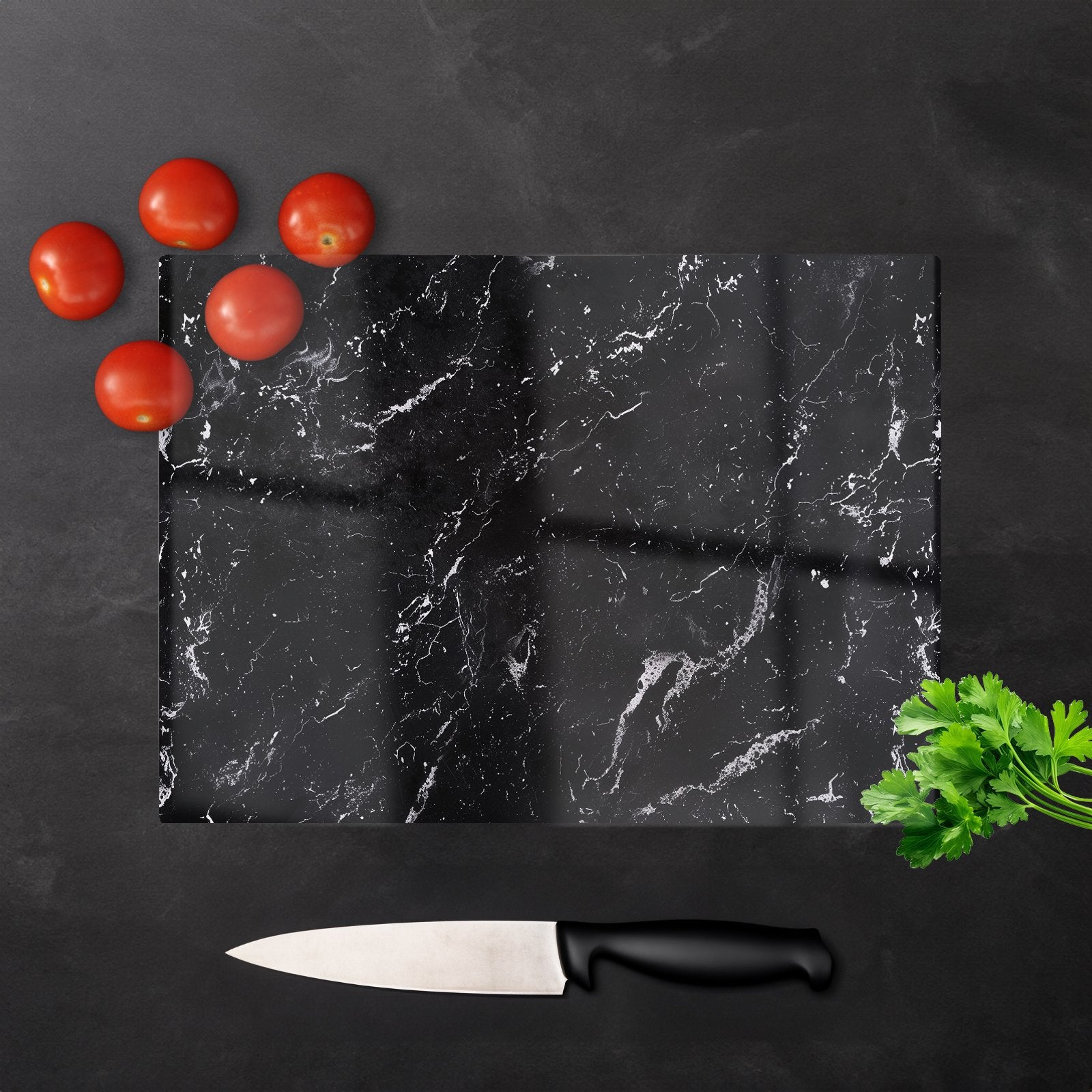 Polished Black Quartz Effect Chopping Board