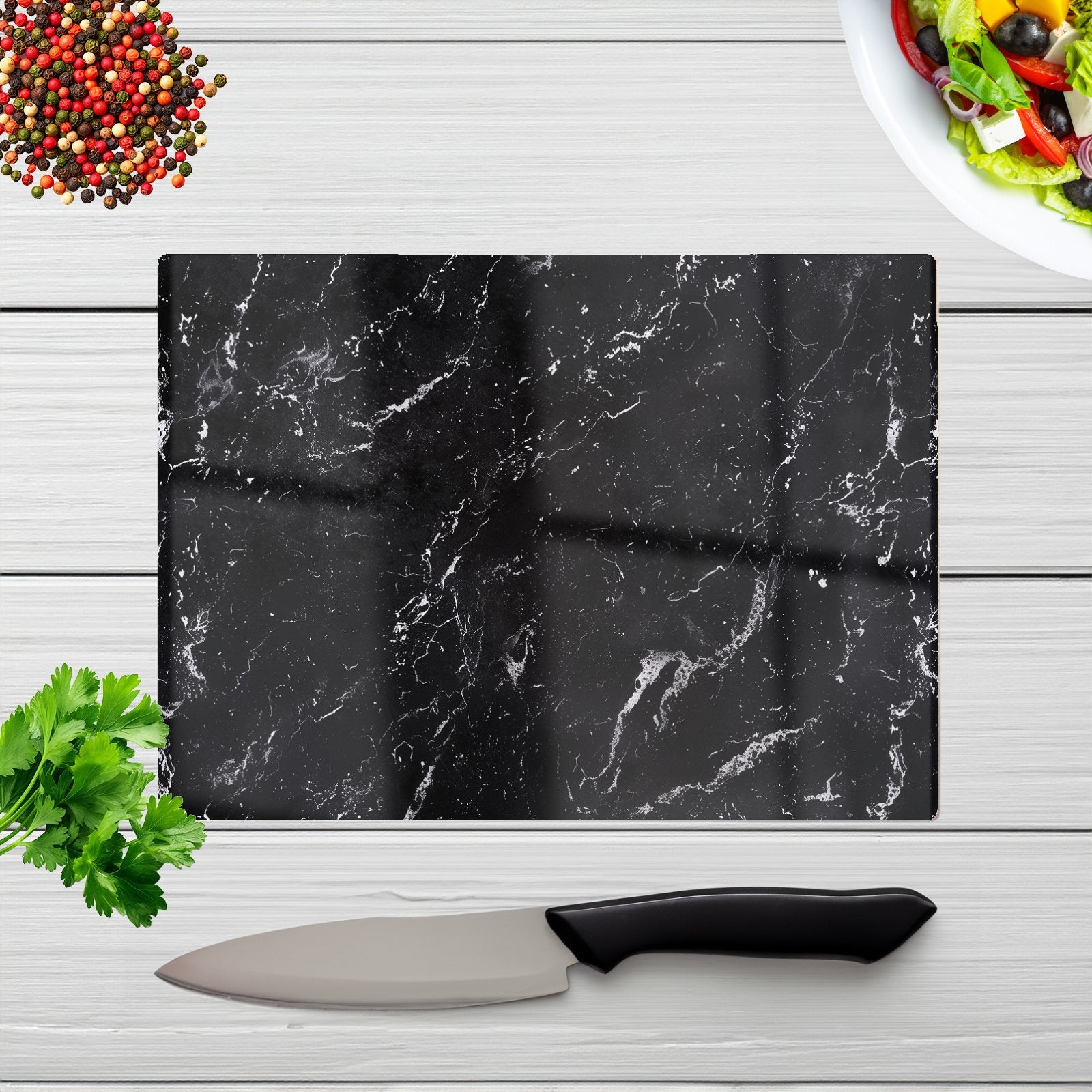 Polished Black Quartz Effect Chopping Board