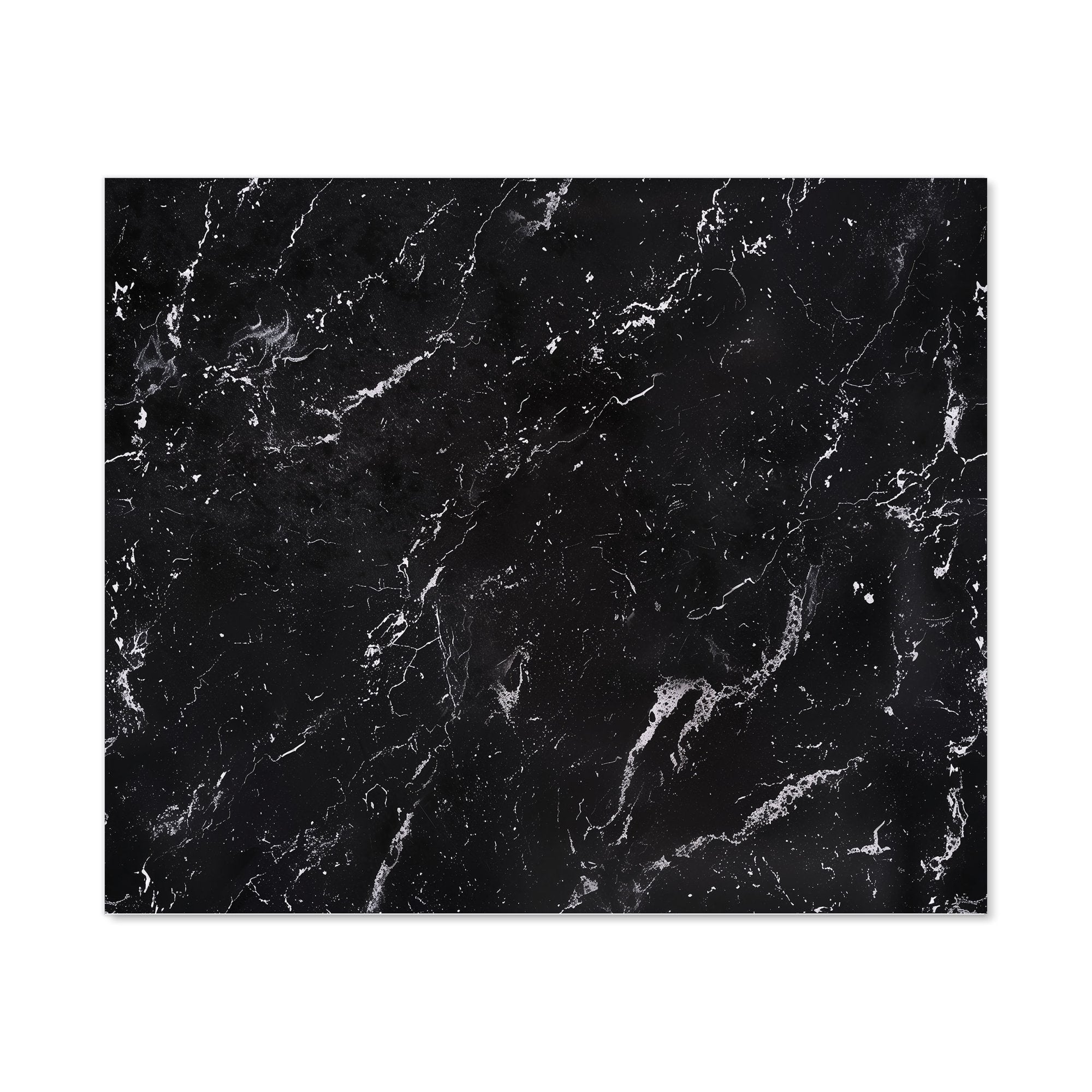 Polished Black Quartz Effect Kitchen Splashback
