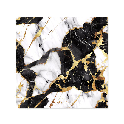 Gold And Black Marble Effect Kitchen Splashback