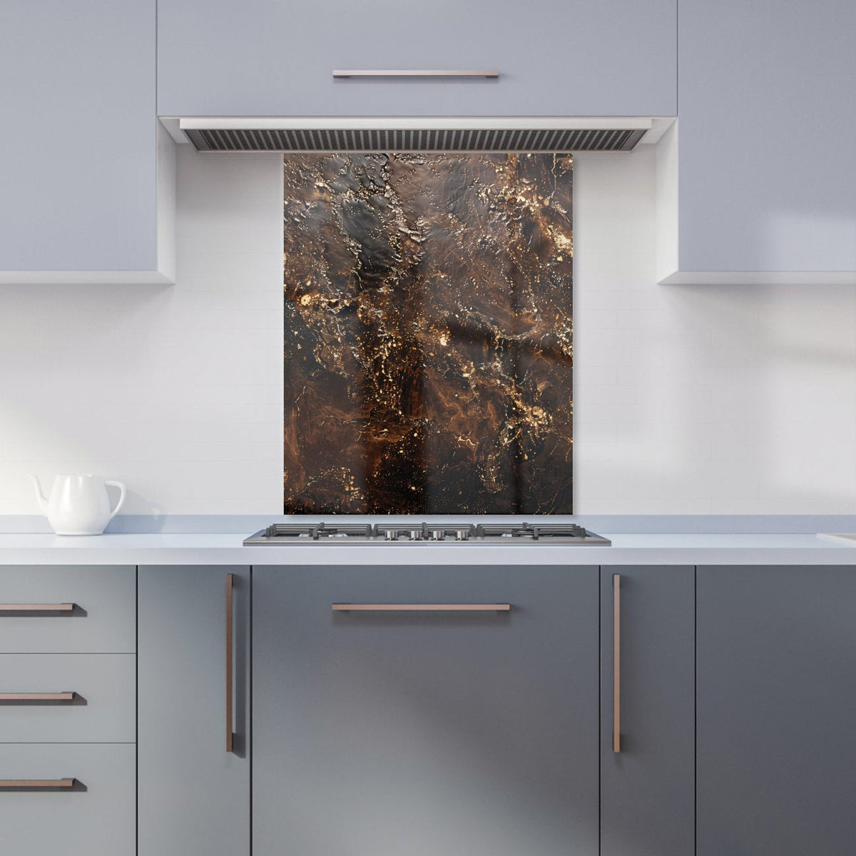 Bronze Quartz Effect Kitchen Splashback