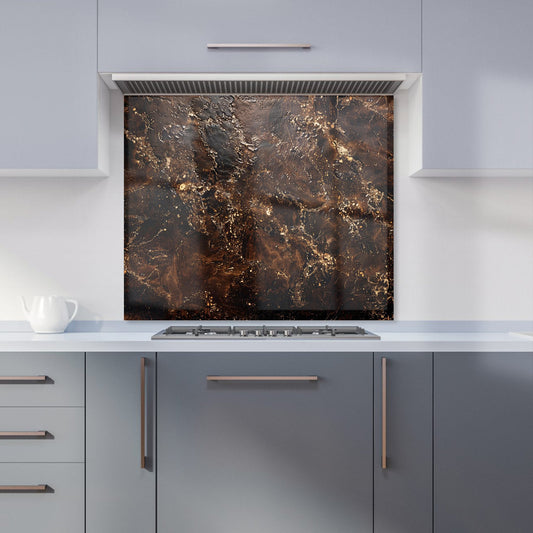 Bronze Quartz Effect Kitchen Splashback